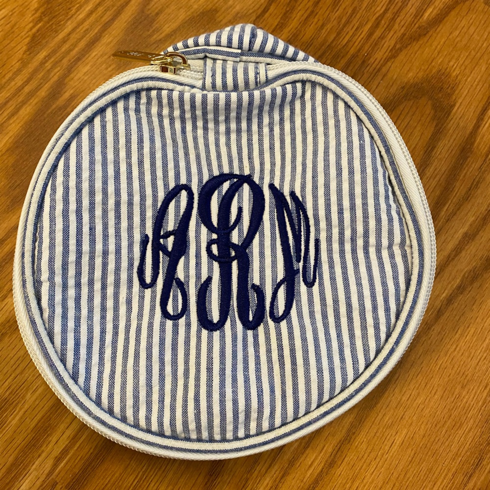 ARM monogrammed jewelry case